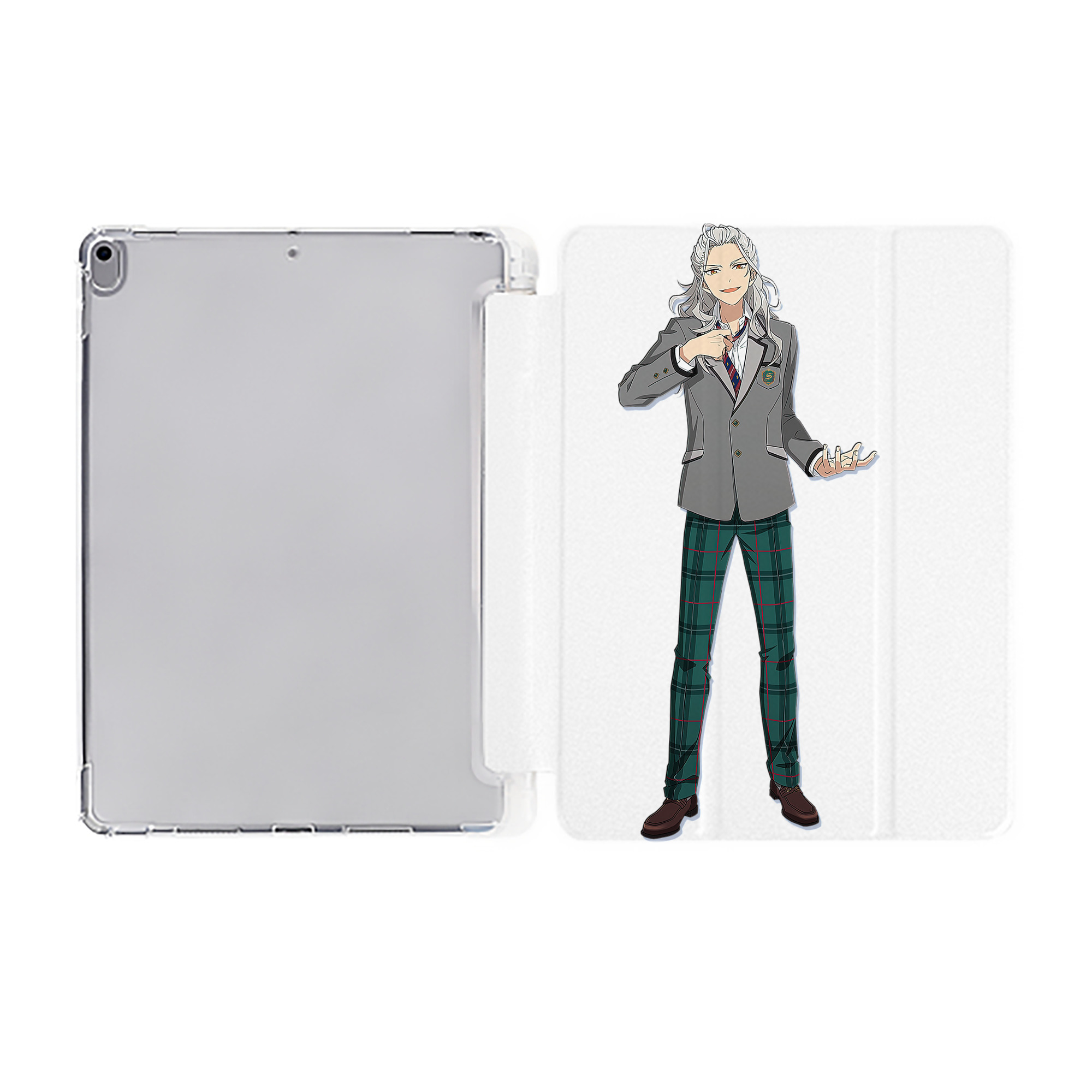 あんさんぶるスターズ! Ensemble Stars IPad ケース ペン収納付き 三つ折りスタンド PUレザー×シリコン 対応機種9.5/10.5/10.9インチ